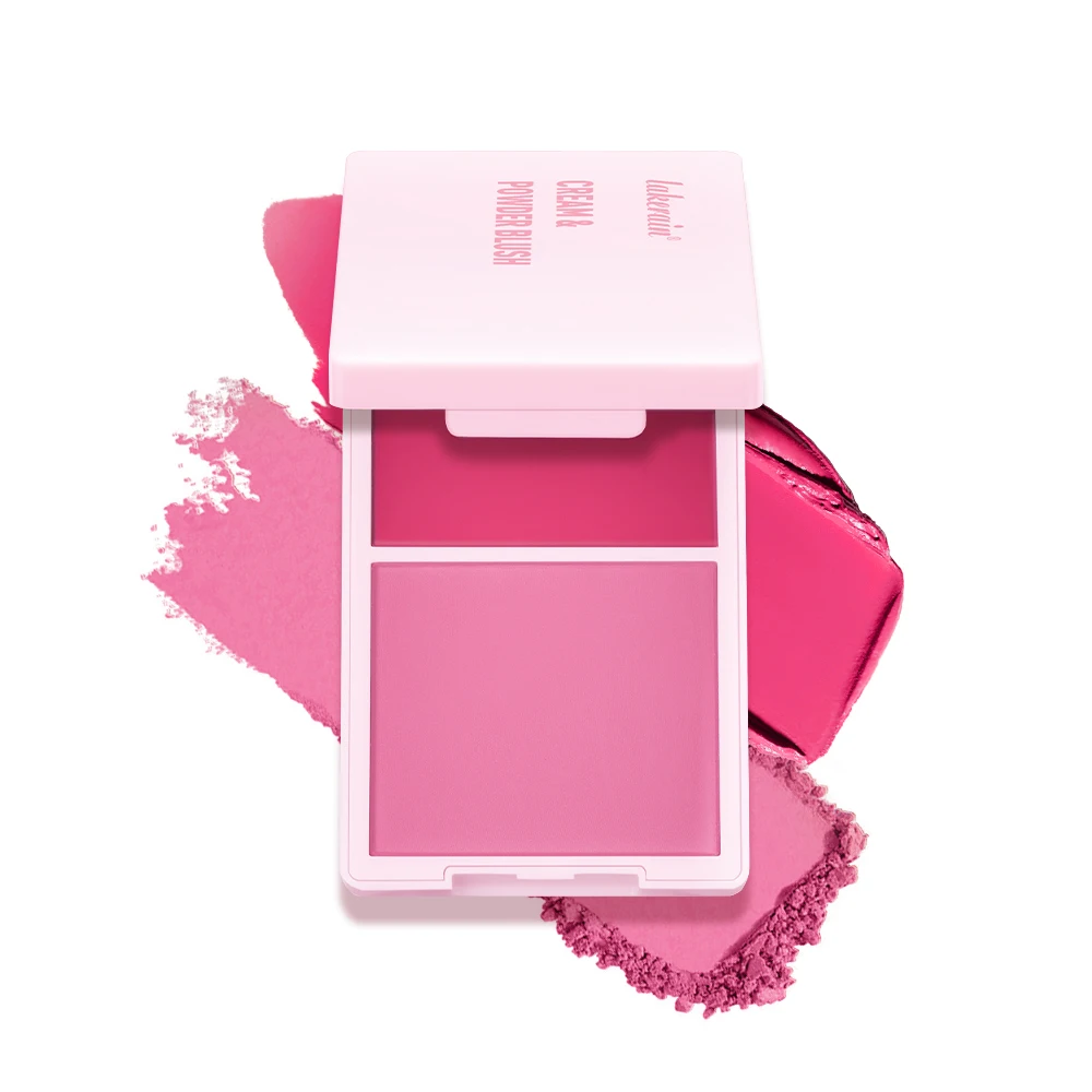 5 Colors Cream Powder Blush Pan Matte Dewy Rosy Cheek Blush Long Lasting Wearing High Pigment Natural Face Makeup Cosmetics