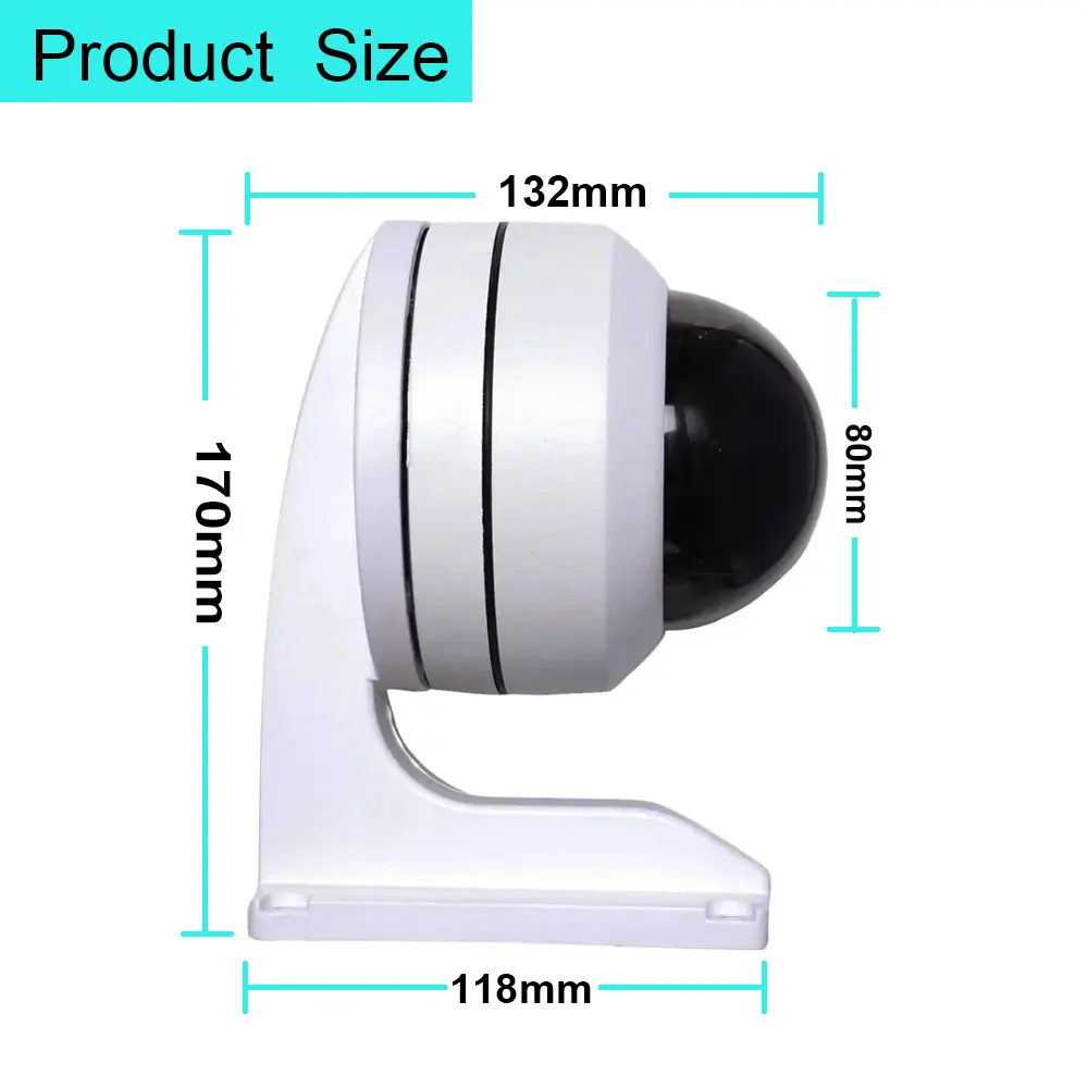 IP Security 5.0MP H.265 POE PTZ Dome Camera, Hikvision Compatible 5X Optical Zoom, Indoor/Outdoor Network Camera