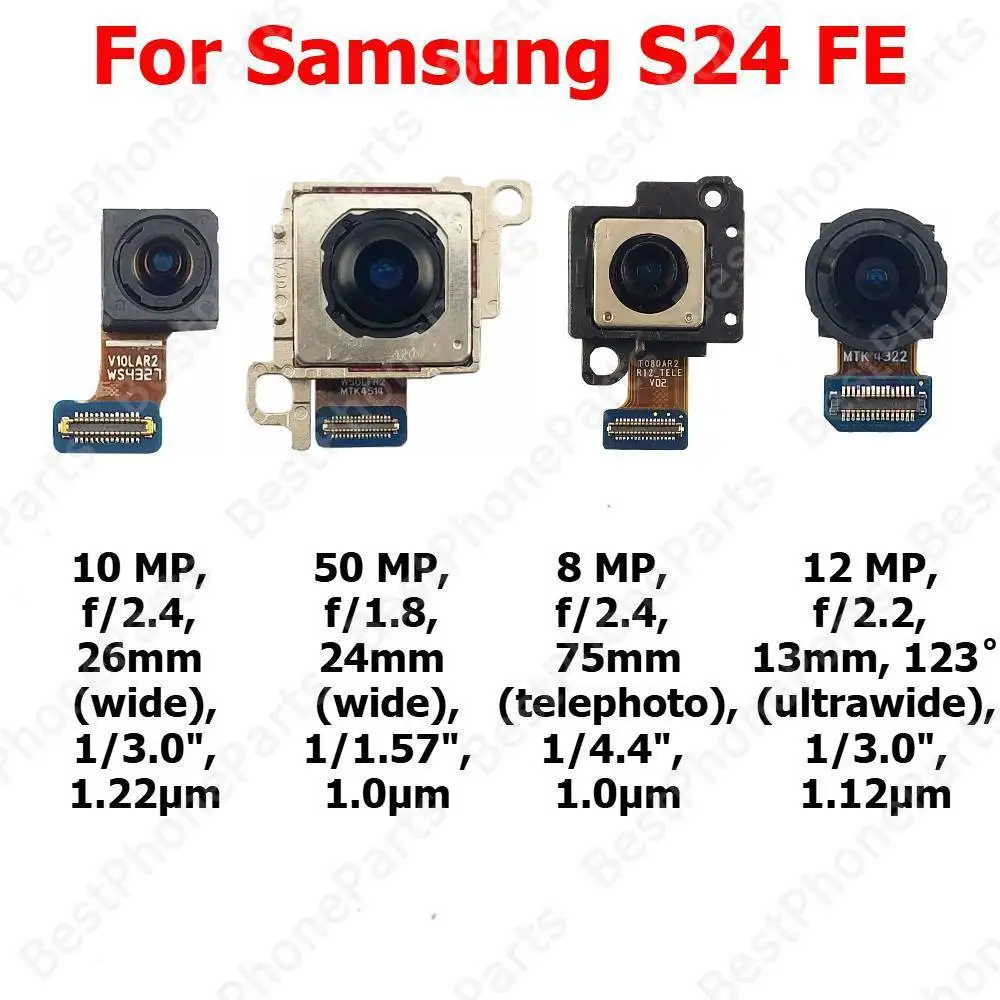 Rear Front Camera For Samsung S24 FE S721 Backside Facing Frontal Selfie Back Camera Module Mobile Phone Replacement Parts
