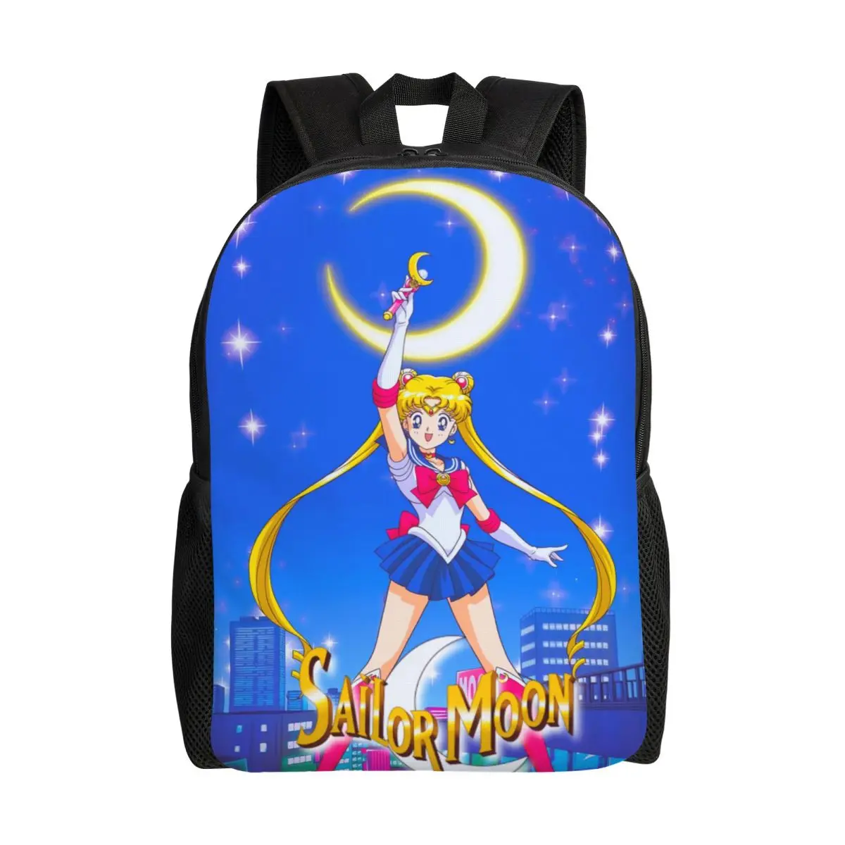 

Рюкзак Custom Moon Power Magical Girl в стиле аниме для девочек и мальчиков, школьные дорожные сумки для колледжа, женские и мужские сумки для книг, подходит для 15-дюймового ноутбука