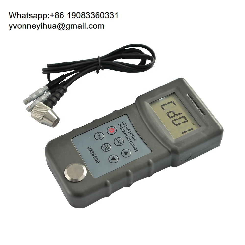UM6500 Portable Digital ABS Ultrasonic Thickness Gauge 4.5-Digit LCD Display For Metal High Precision Measurement Compact Design