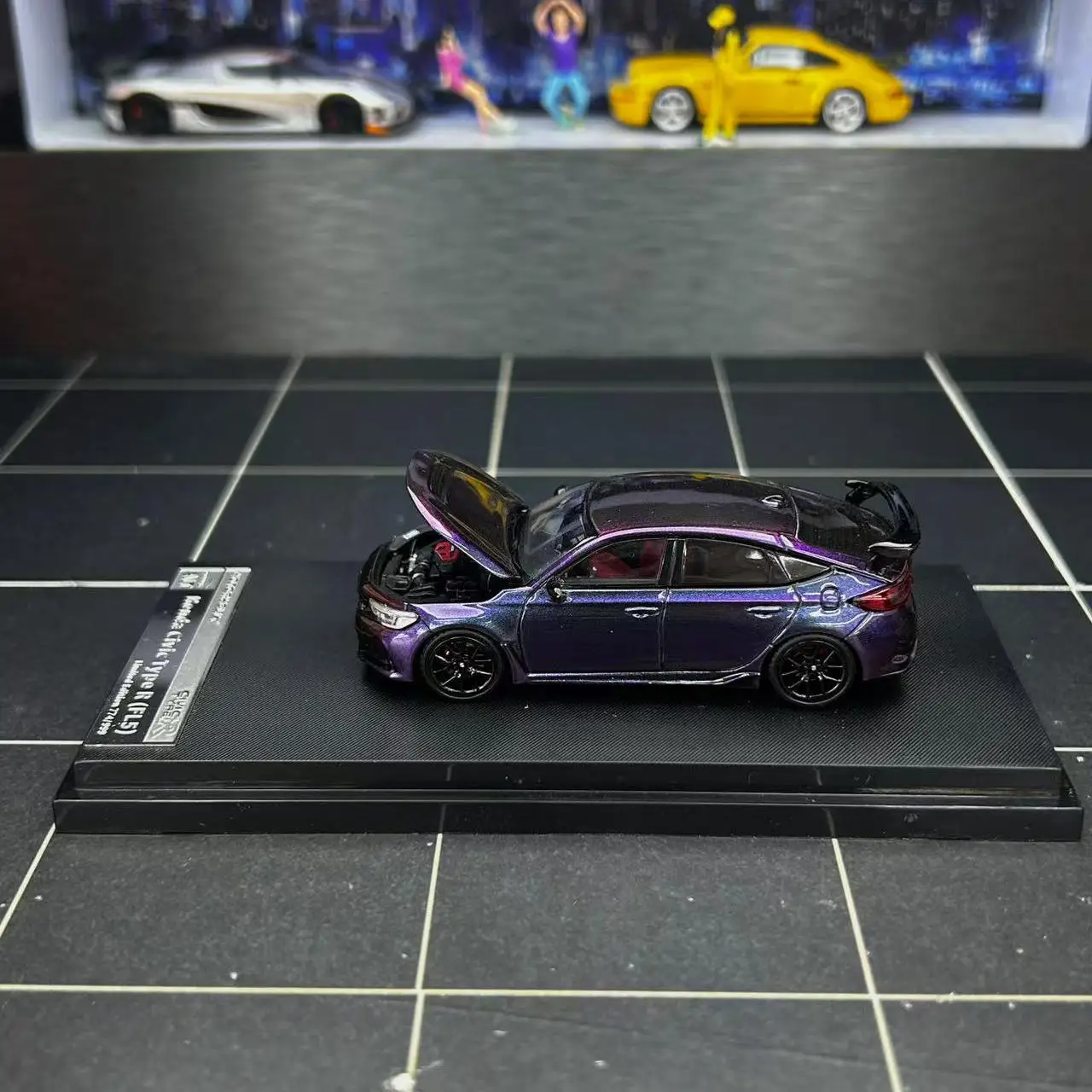 دييكاست MH/AIT 1:64 مقياس طبعة محدودة سيفيك نوع R(FL5) سبيكة سيارة نموذج تحصيل لعبة هدية تذكارية عرض حلية #2