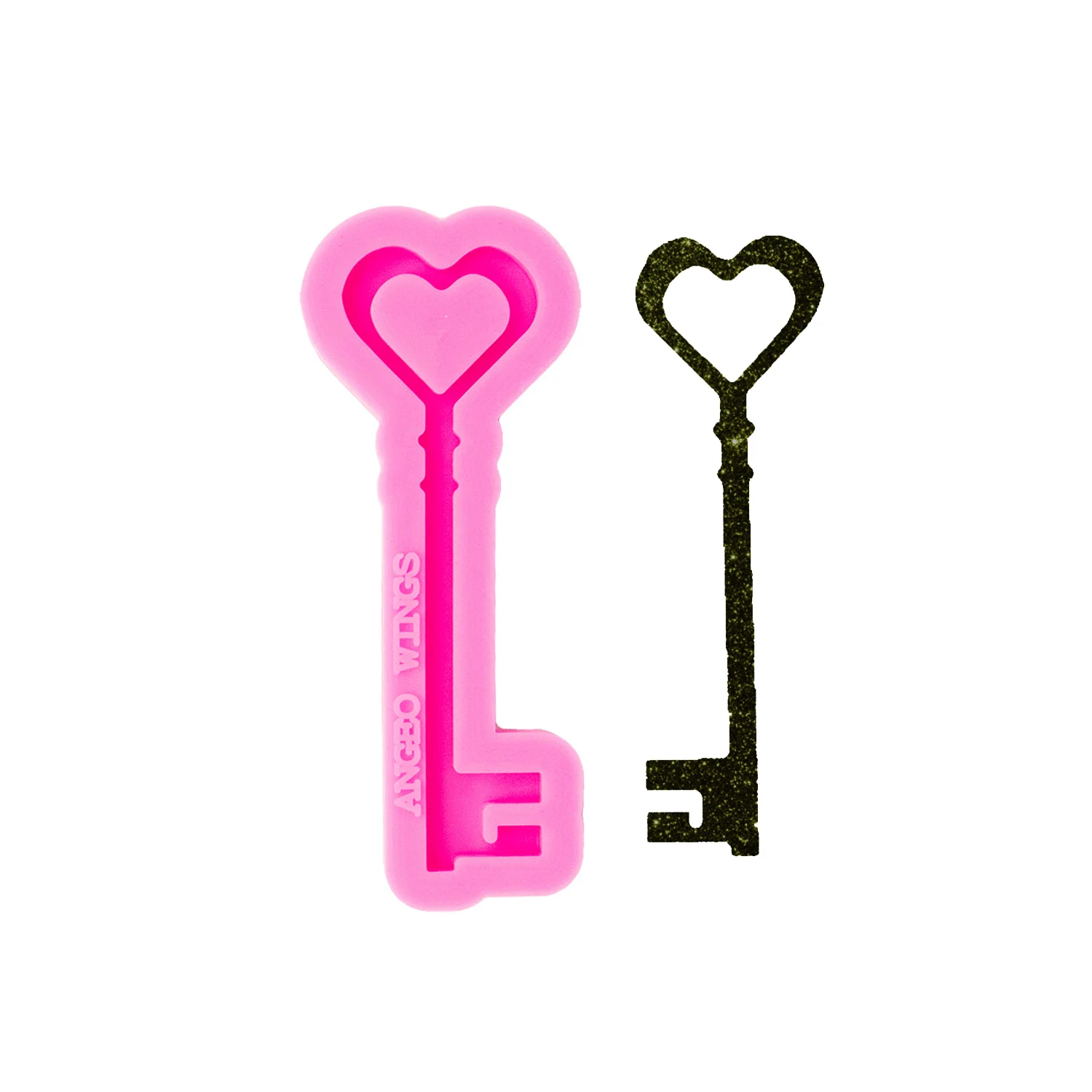 Key Heart Silicone Mold for Chocolate Candy Gummy Cake Baking DIY Fondant Polymer Clay Resin Jewelry Craft Mold