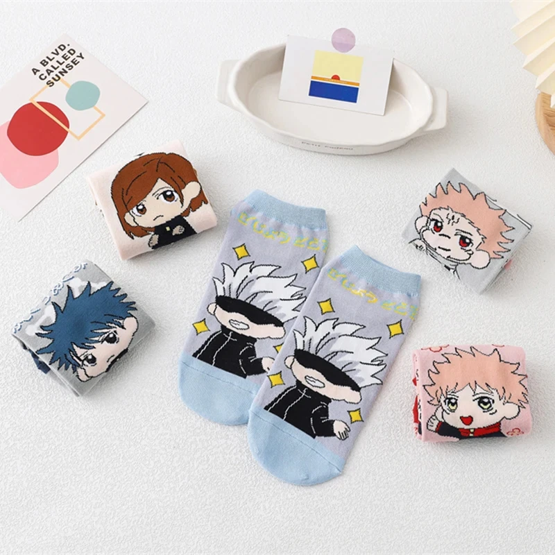 Anime Jujutsu Kaisen Socks Cosplay Costume Sock Itadori Yuji Fushiguro Megumi Ryomen Sukuna Men Women Props Accessories