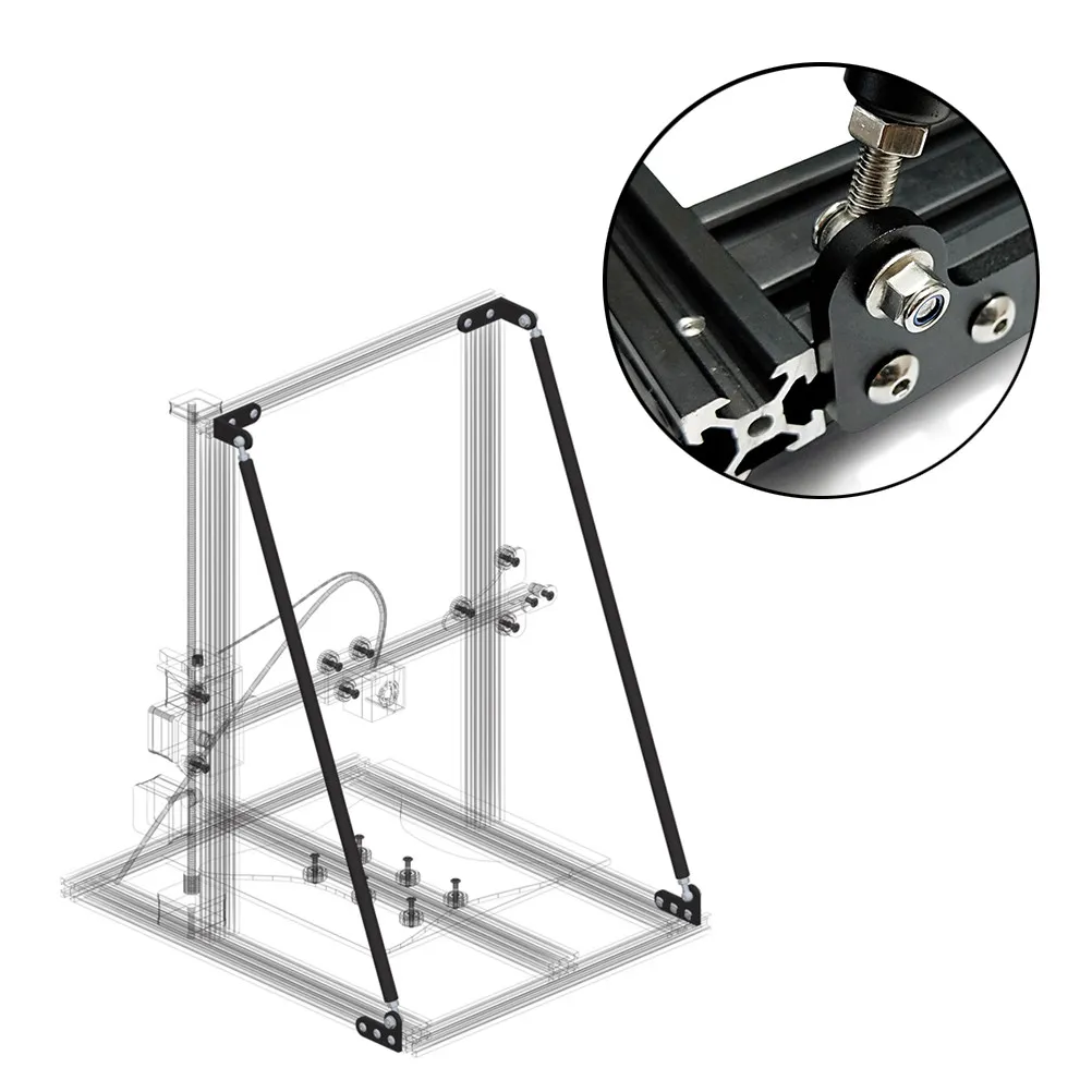 

80x1.4cm Professional 3D Printer Pull Rod Kit for S5 Reinforced Aluminum Alloy Anti-Shaking Rods High Precision