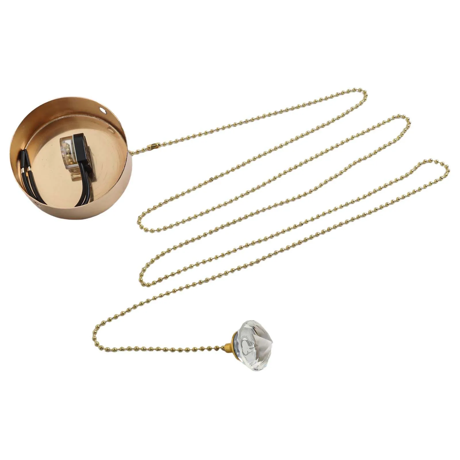 

Bathroom Light Control Antique Brass Chain Kit Home Decor Lighting Solution Versatile Application Compact Design