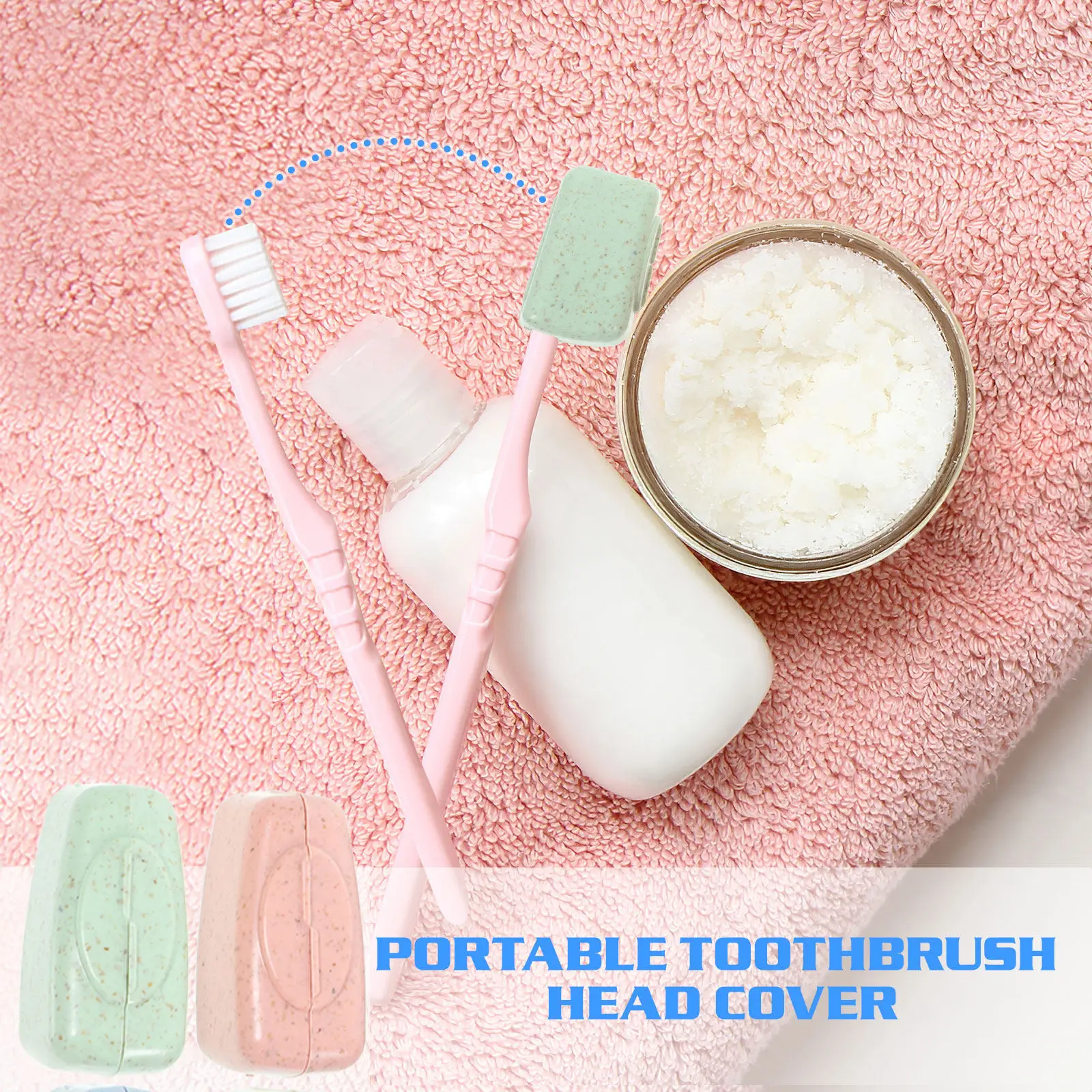 40Pcs Toothbrush Head Covers Dust Caps for Travel Portable Protection Small Size Easy Carry Outdoor Business Trips Hygiene