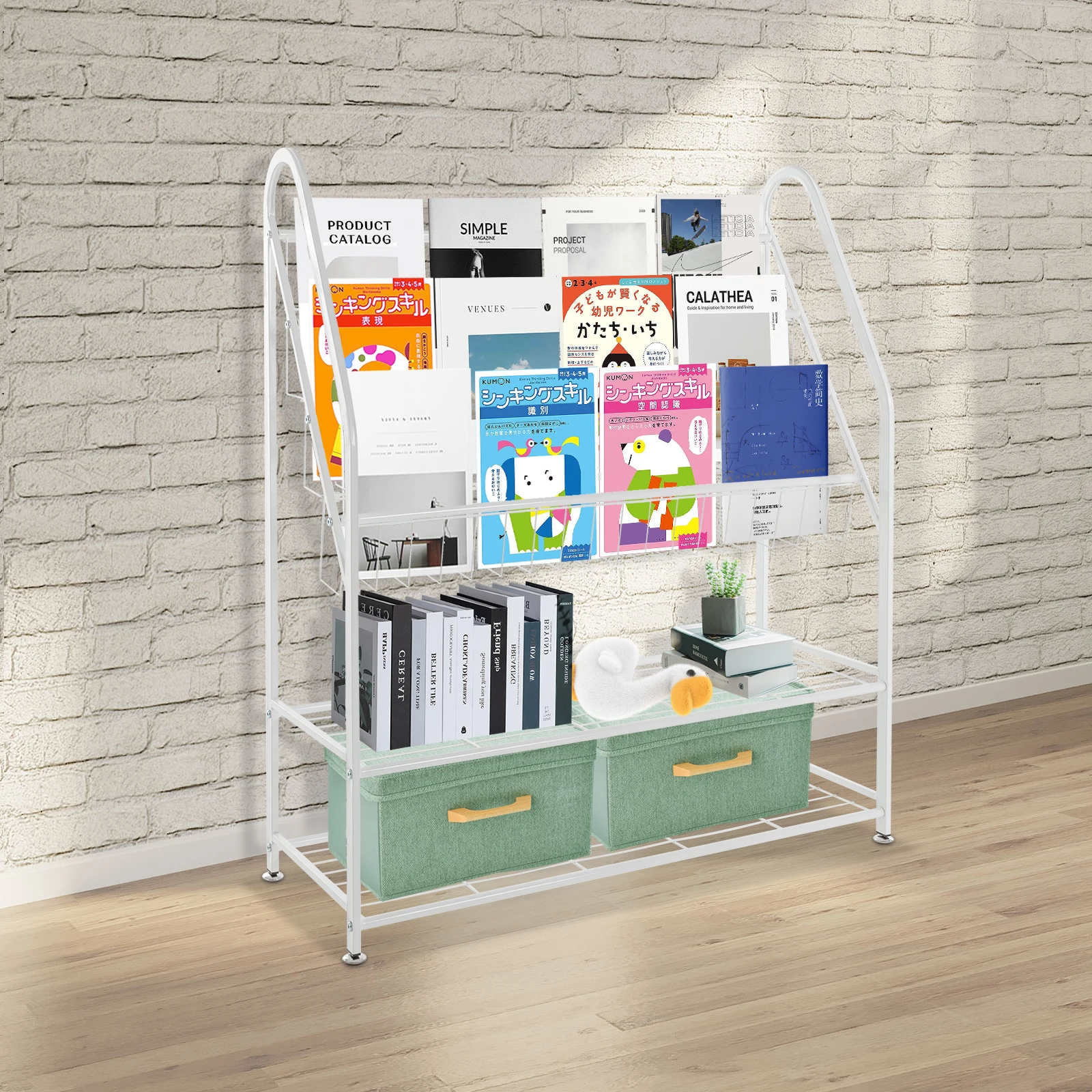 Home Office With Library - Estante de Livros Infantil de 5