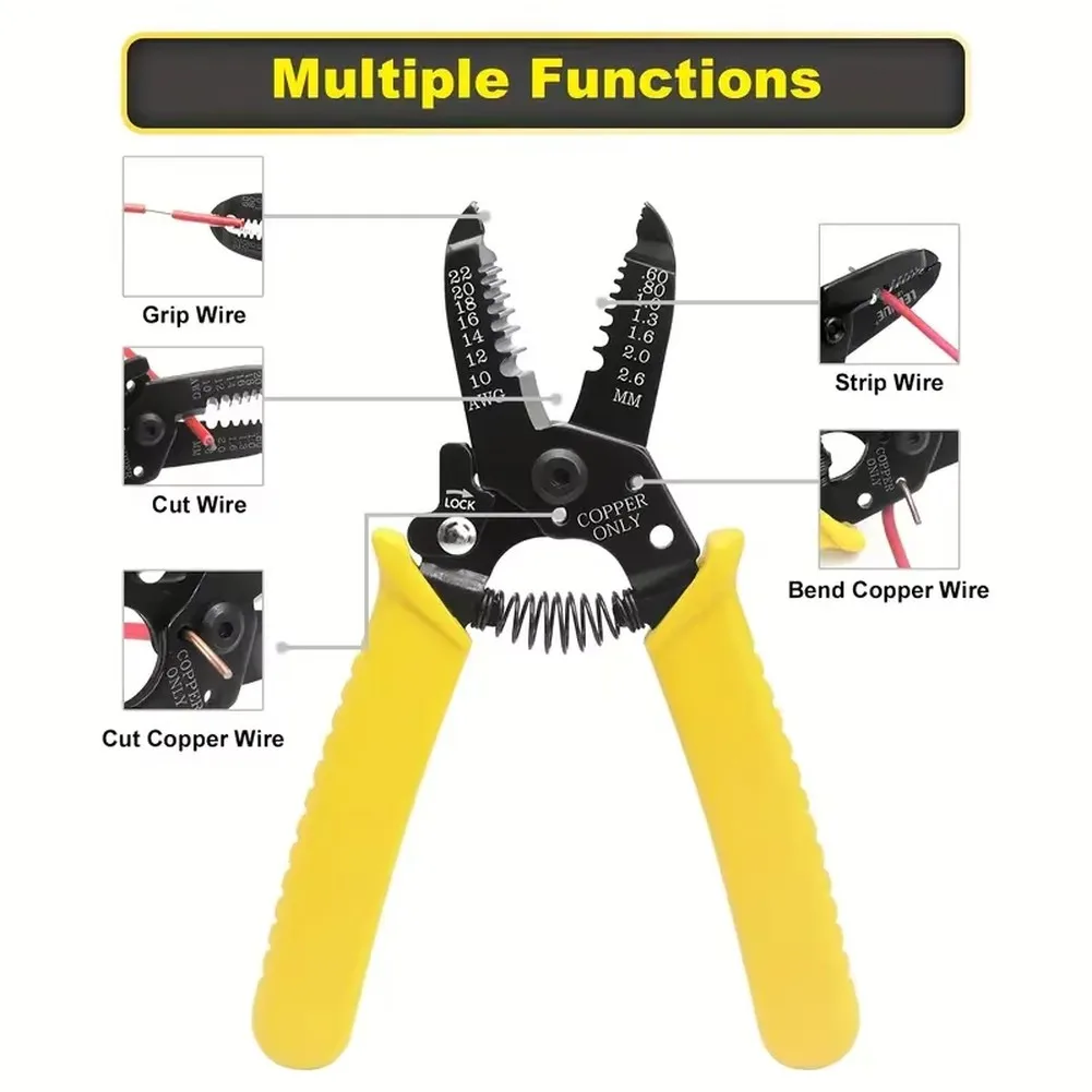 

Electrical Tool High Carbon Steel Clamping Pliers Crimping Tool Cutting Pliers DIY Essentials Easy Control As Shown