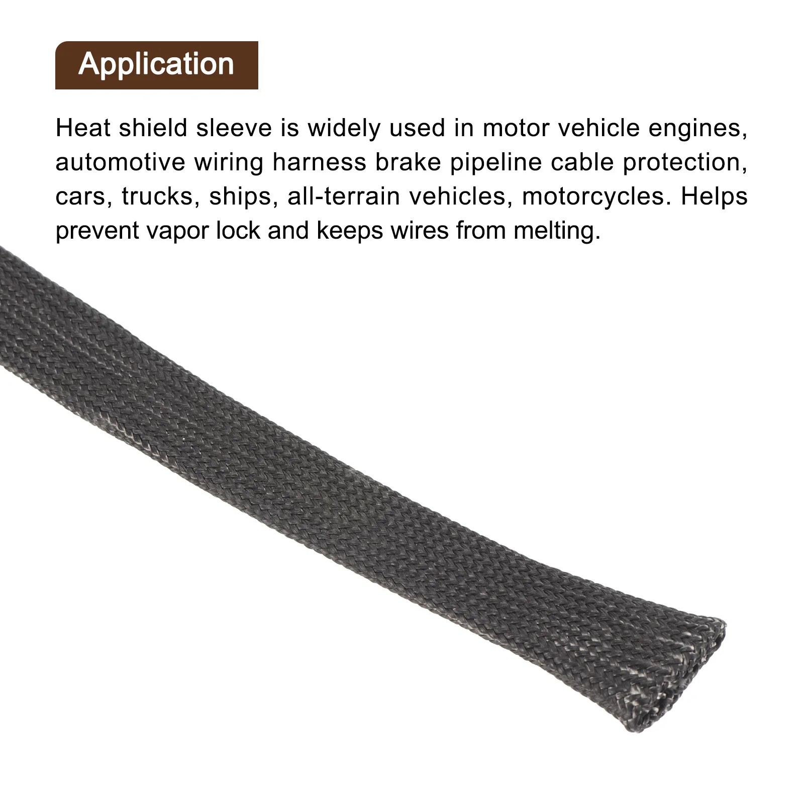 2 pezzi manicotto scudo termico 1/2 "ID 10/16 piedi filo automobilistico scudo termico linea carburante manicotto scudo manicotto termico involucro termico 500 gradi