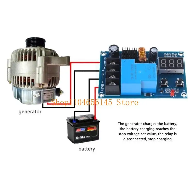 Battery Charging Control Module Board Charge Controller for 6-60V Lead-Acid Lithium-ion Car Battery for w/ Switch for Pr