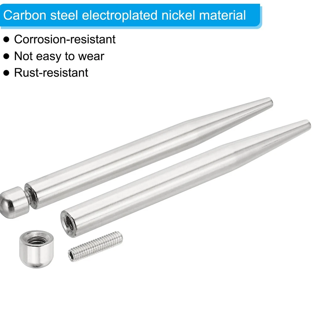 Steel Wall Standoff Screws Fasteners for Mounting Acrylic Signs, Glass Panels & Displays – Durable Silver Finish, Easy Install,