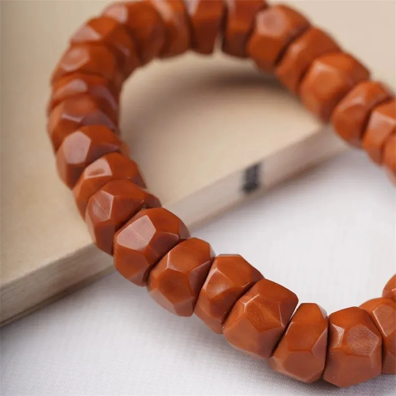 Natural 13mm Monkey Head Large Intestine Bracelet Unisex Buddhist Beads Bracelet for Birth Year Protection and Wearing Gifts