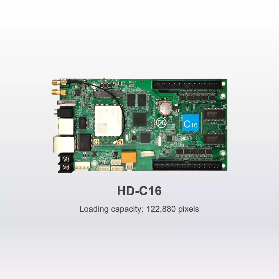 LED Control Card HD- C36C/C36/C16/ C16C Asynchronous Controller Huidu Full Color Sending Card HD Player Software For Led Panel