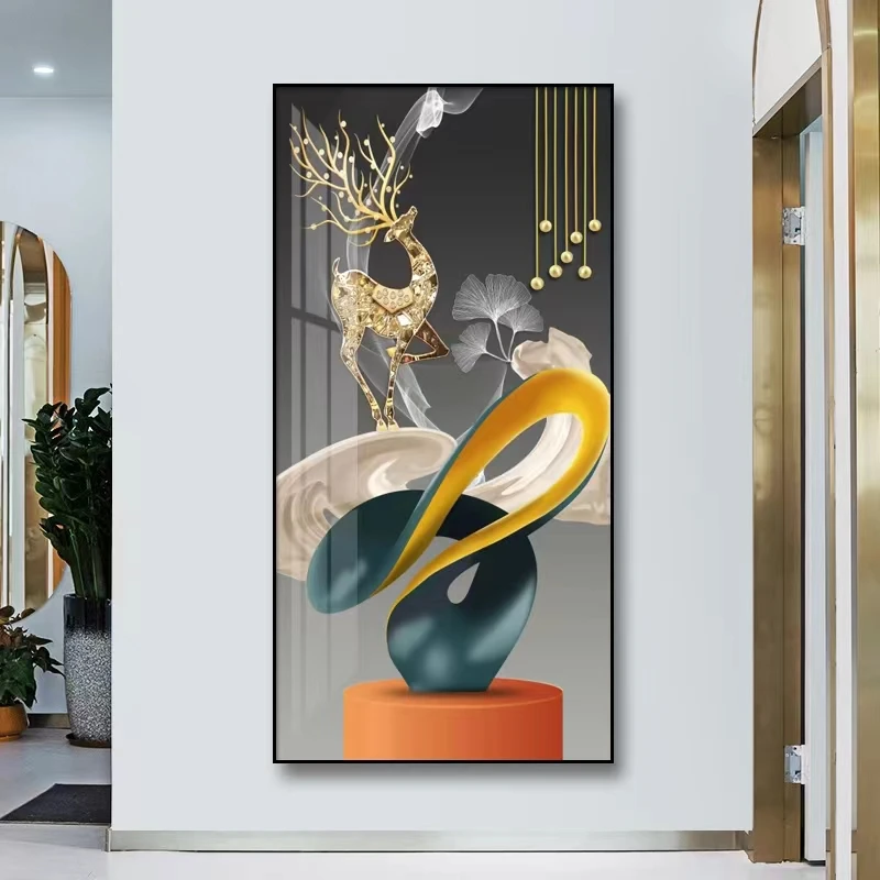 

100X50CM new large aluminum alloy frame crystal home gallery wall decorative artwork painting home life DDP