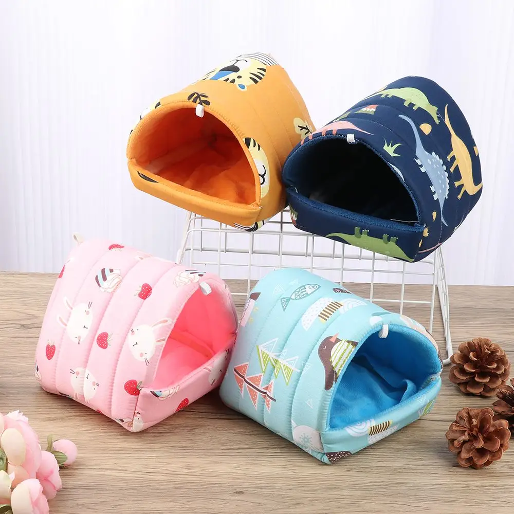 Comfortable Hamster House Small Animal Sleeping Bed Soft Guinea Pig Nest Warm Mat Mini Cage For Rabbit Squirrel Mat view 3