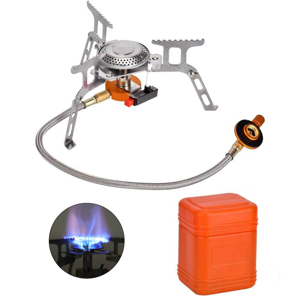  Camping Gas Stove Outdoor Tourist Burner Big Power Heater Tourism Cooker Barbecue Tourism Supplies Picnic Equipment 