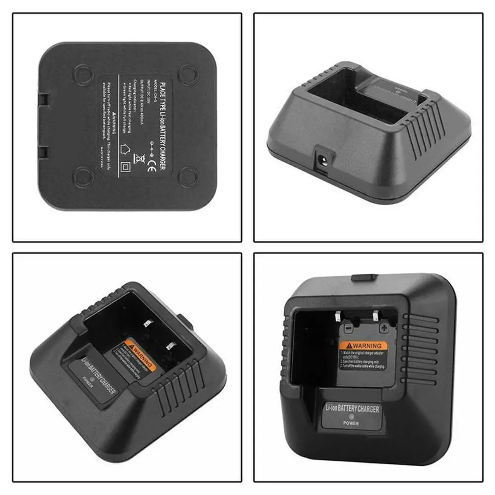 Base de cargador de UV-5R para Baofeng, Base de escritorio para Baofeng UV5R, DM-5R, BF-F8HP, BF-F8, 5RE, UV6R, batería de iones de litio