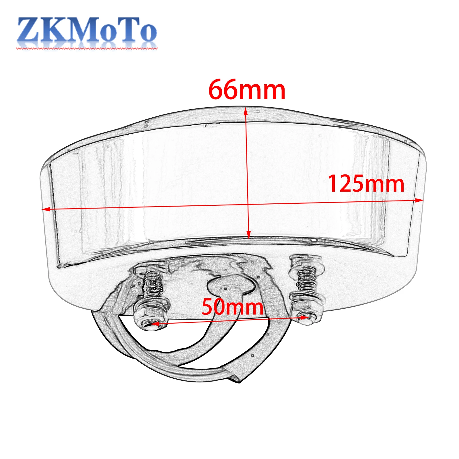 12V Bulb Motorcycle Quad ATV Running Brake License Plate Tail Light Fits For Universal Dirt Pit Bike ATV UTV Buggy Monkey Z50