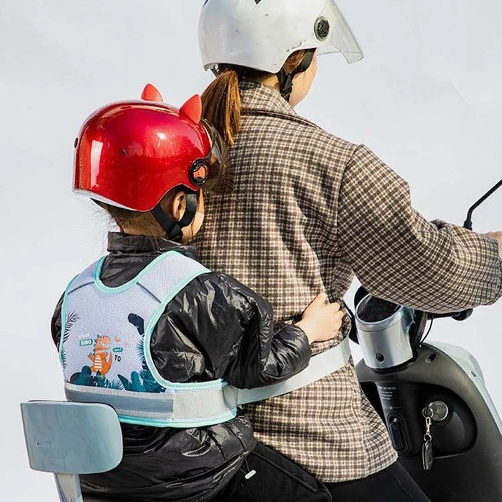 

Composite Sponge Motorcycle Seat Vest Strap Adjustable Sturdy Kids Safety Seat Harness Convenient Polyester Chest Safe Belt