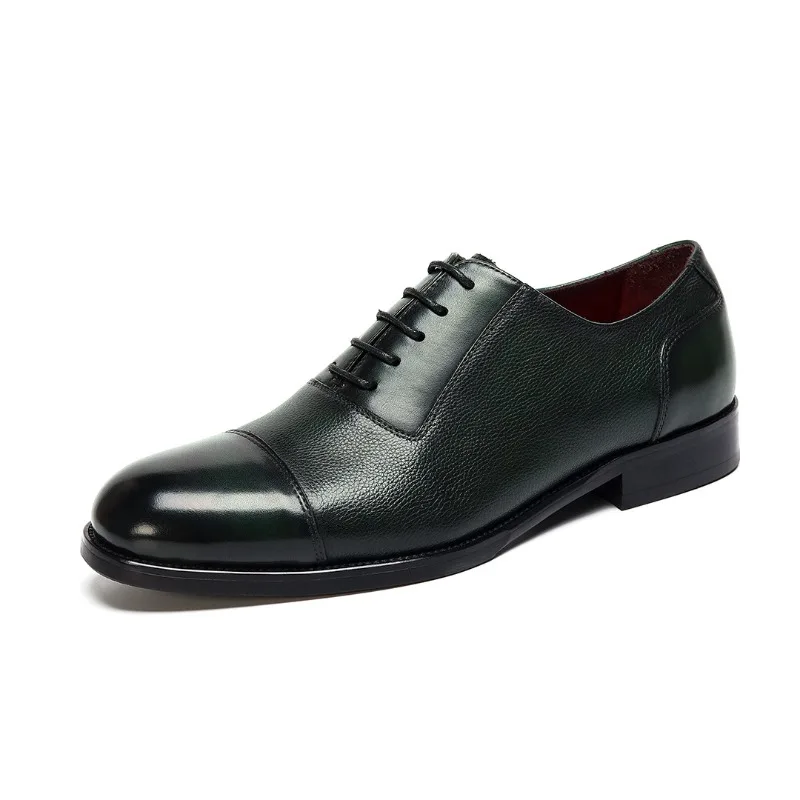 Italian Mens Dress Derby Shoes Luxury Genuine Leather 2026 Autumn Fashion Elegant Black Wedding Social Shoes for Male Size 44