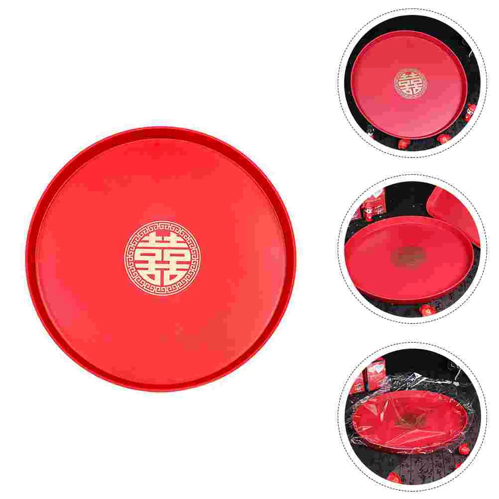 

Wedding Tray Fruits Storage Holder Decorative Cake Plate Pp Versatile Chinese Style Snack Dried