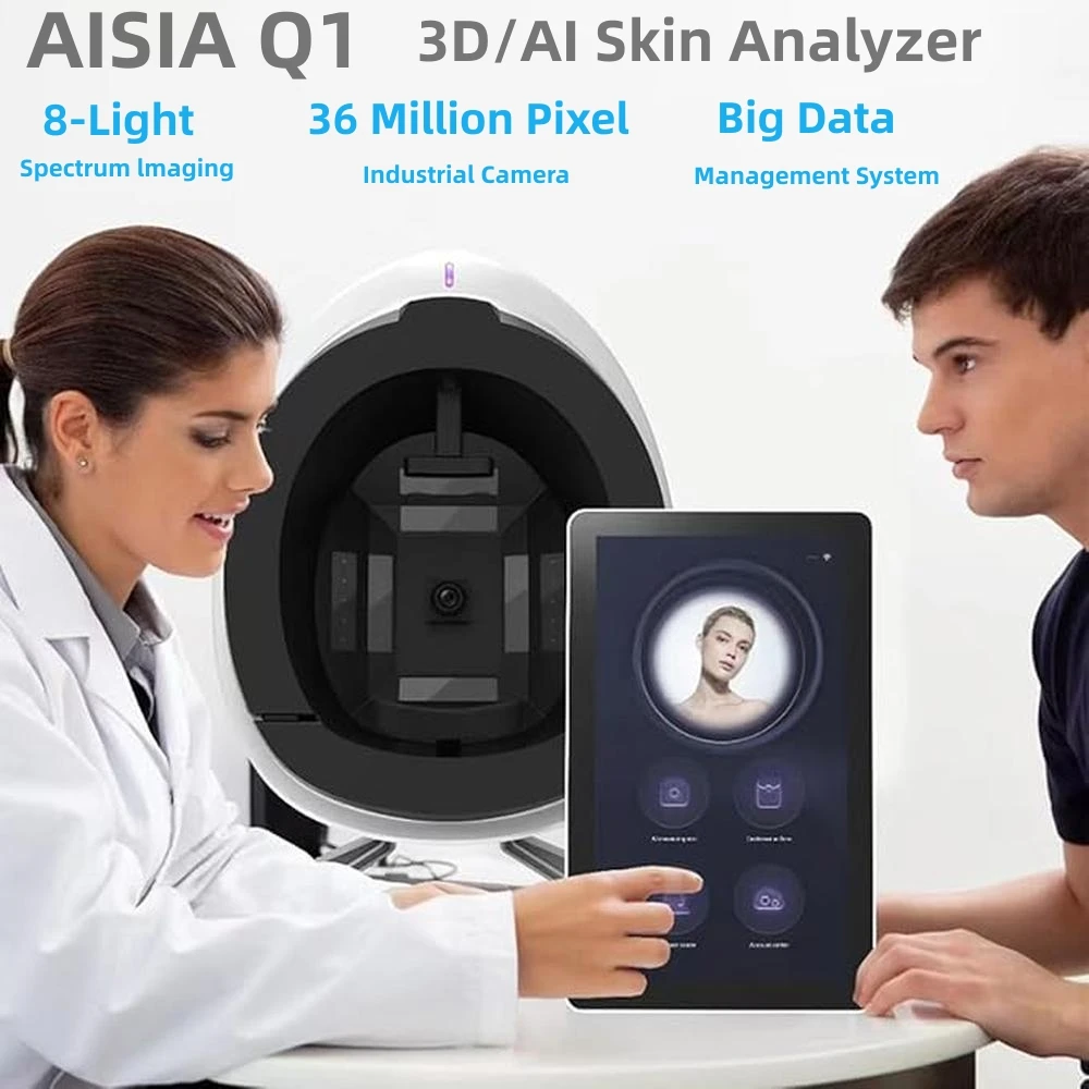 AISIA Q1 ثلاثية الأبعاد AI محلل بشرة الوجه كشف مشكلة الجلد التشخيص 8 الطيف تحليل المهنية معدات صالون تجميل #3