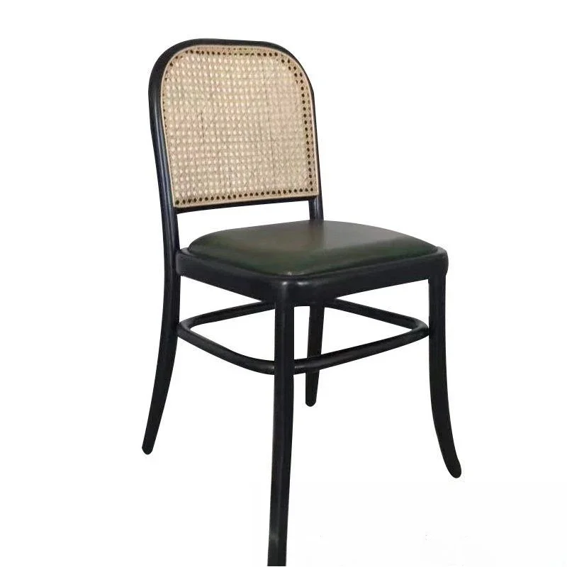 

Nordic B & B Hotel high-end creative solid wood rattan restaurant chair