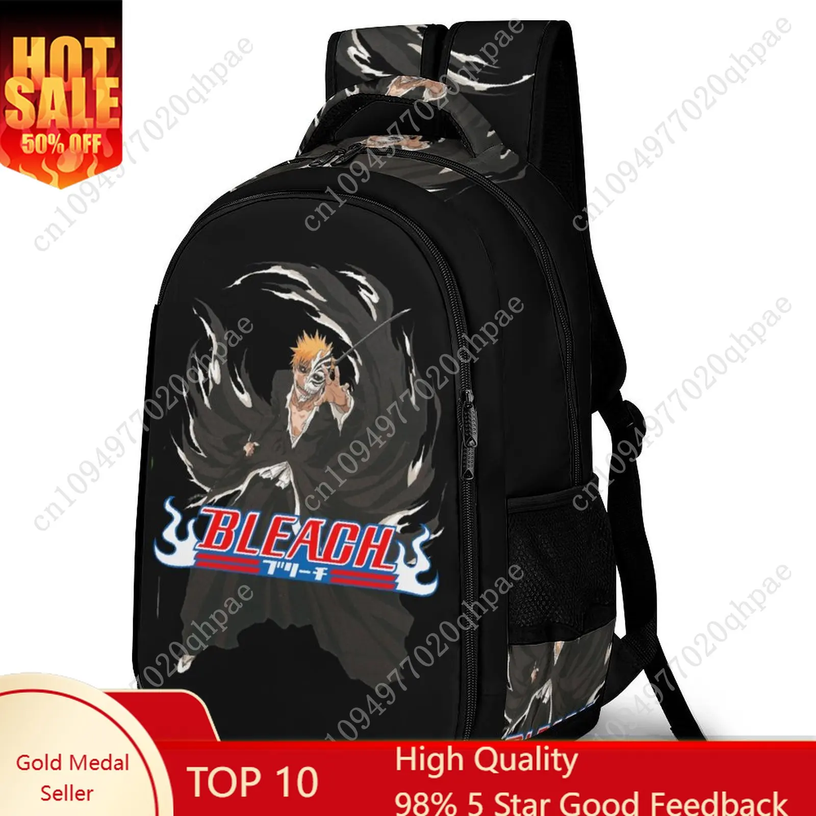 

Детский школьный рюкзак BLEACH для мальчиков и девочек, высококачественный дорожный деловой рюкзак с вместительными карманами, настраиваемый, персонализированный подарок
