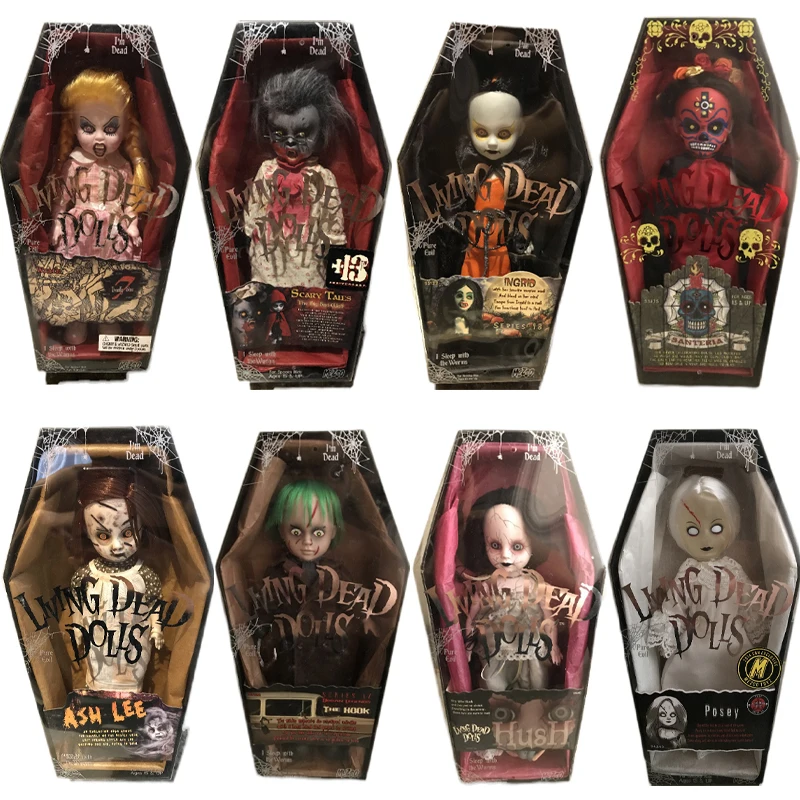 

Original MEZCO Living Dead Dolls Collection The halloween Presents Annabelle Doll LDD Action Figure Model Horror Doll Toys