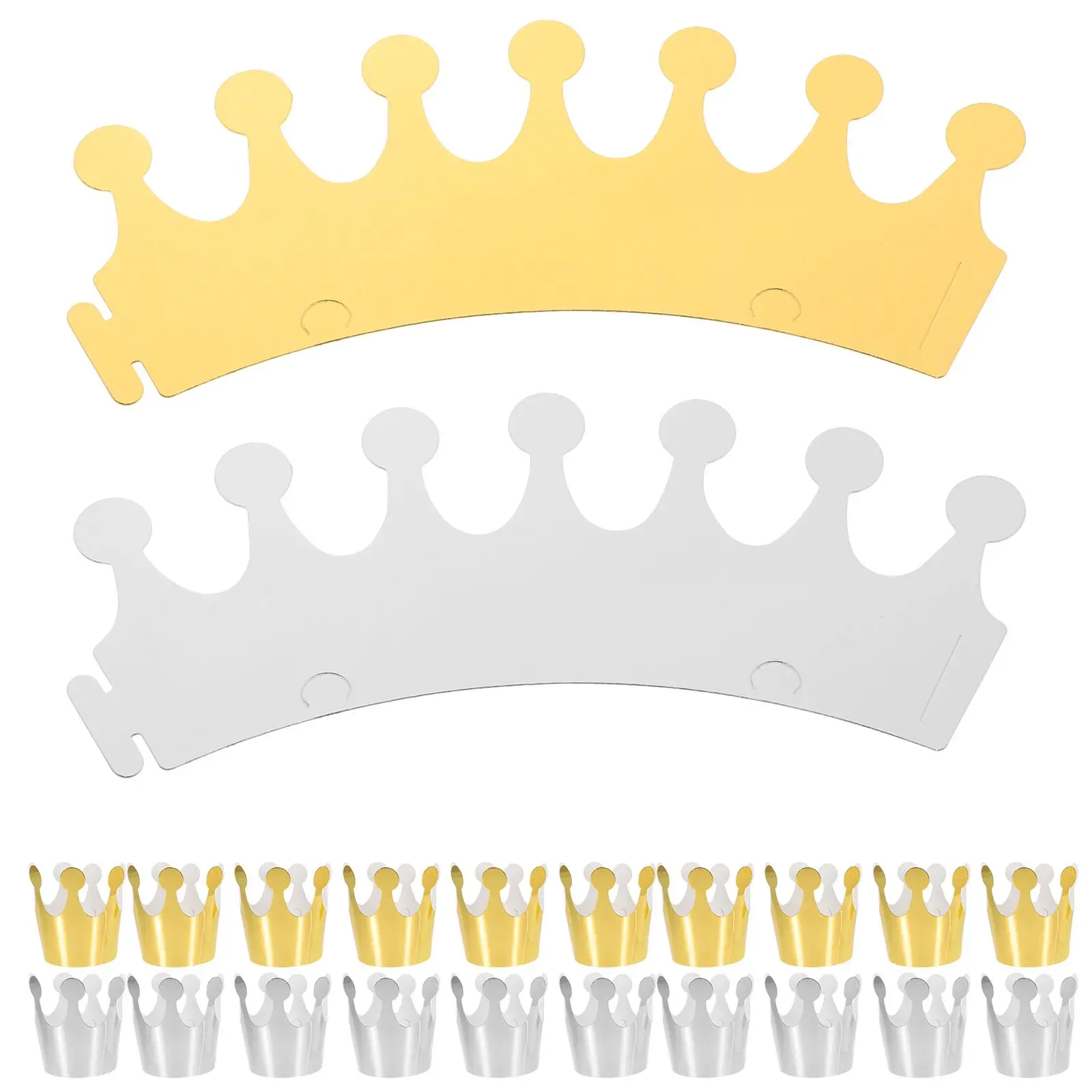 

30 Pcs Hat Birthday Party Hats Kids Adults Foam Decorative Child Size Photo Props Crown Design Hat Fun Theme Accessories