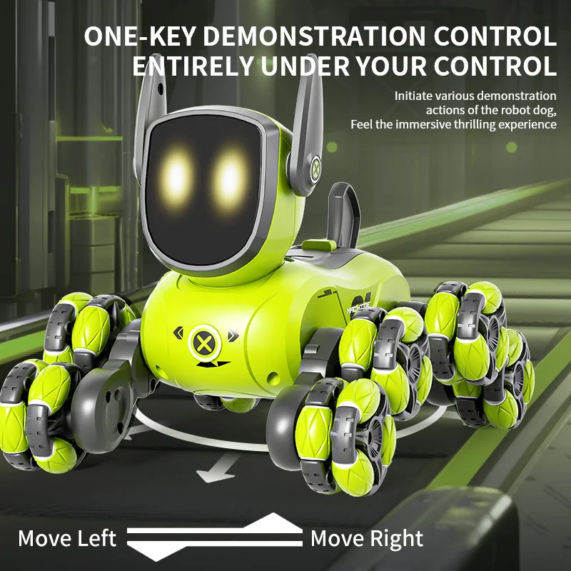 Remote control car Small Eight Wheel Gesture Sensing Multi functional Voice Interaction RC Stunt Machine Dog Q200 Children Toys