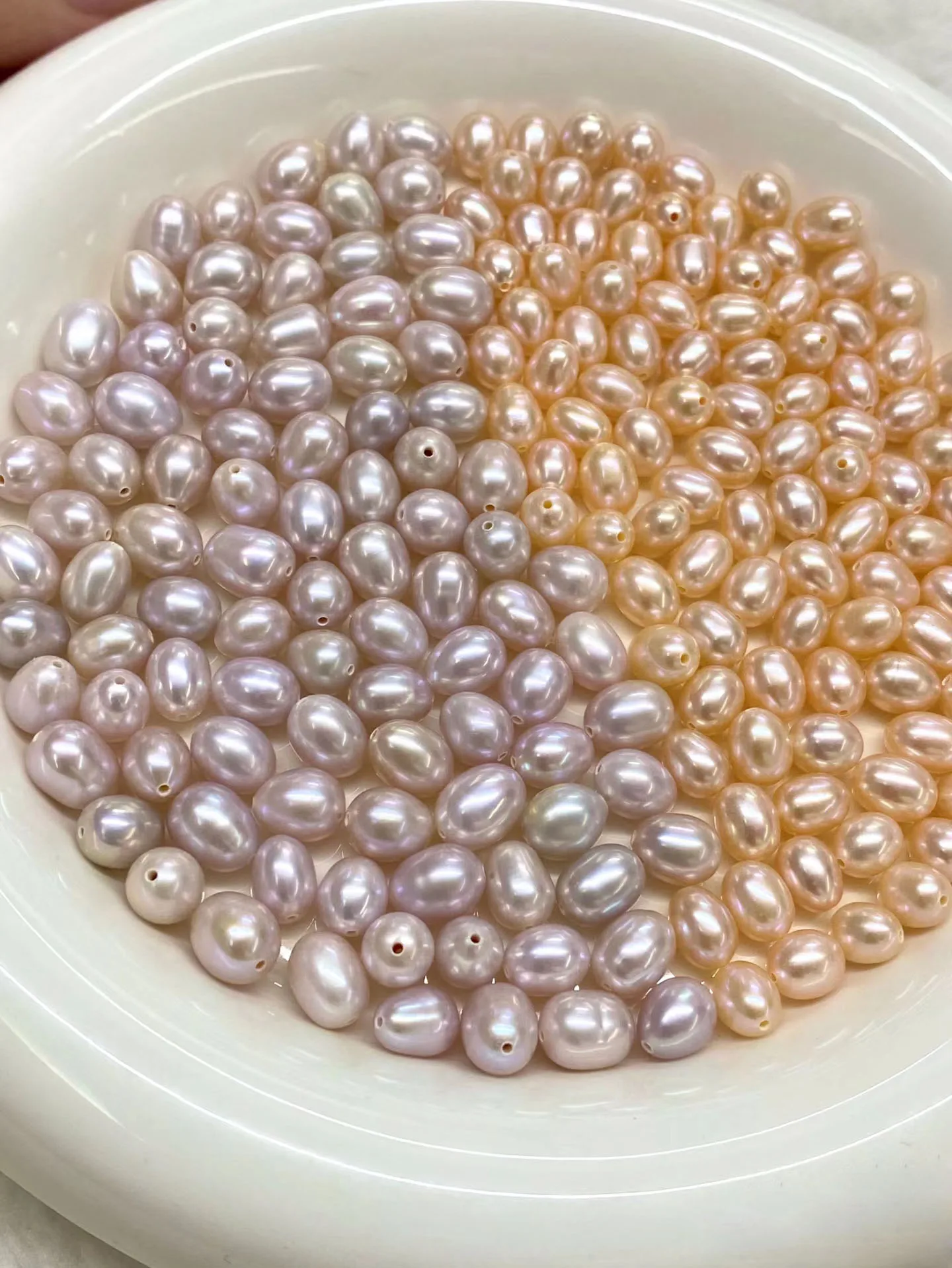 4A Quality High Luster 100% Real Natural Freshwater Cultured Pink Pearls Rice Shape Loose Beads 5-11 mm Size For Jewelry Making