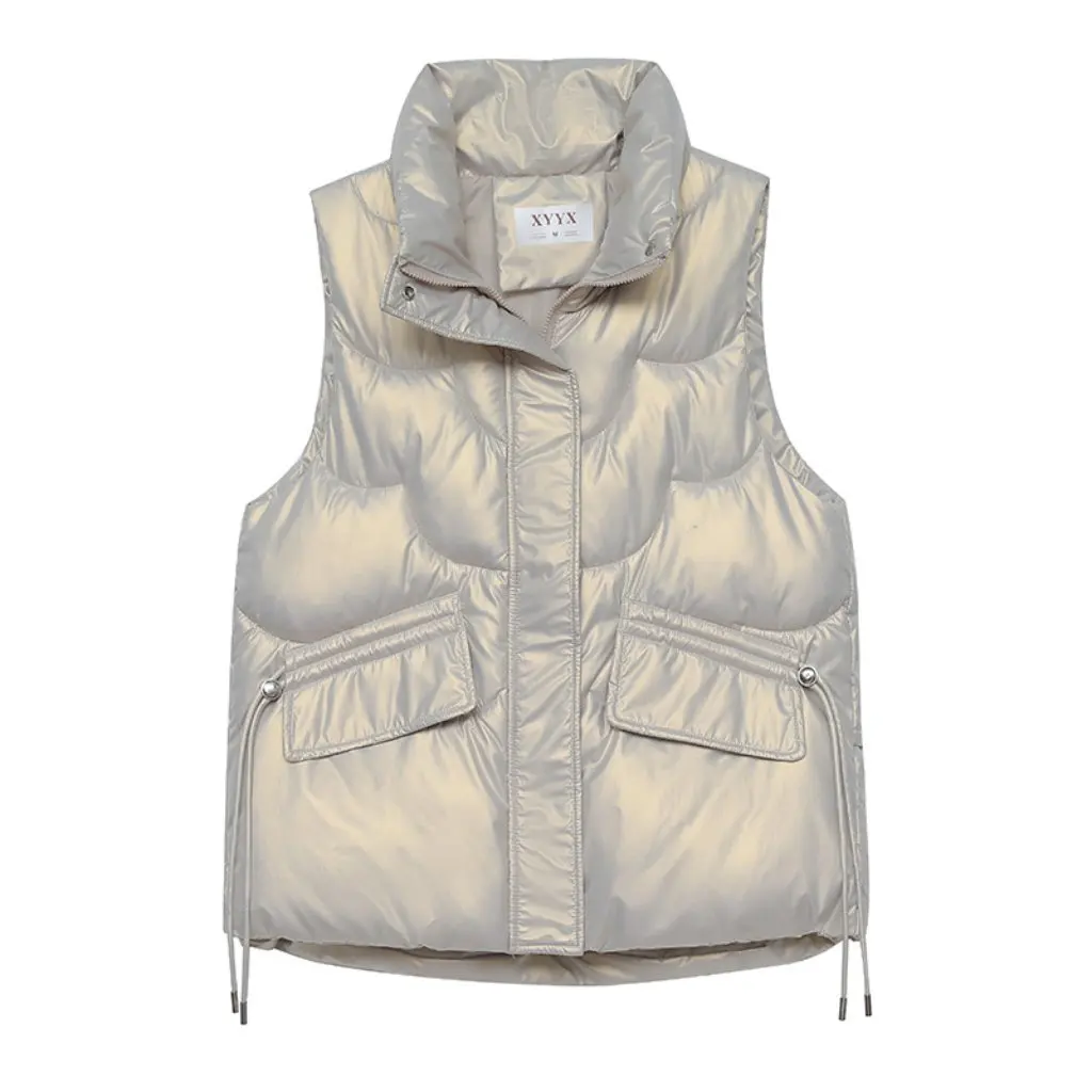 

Autumn Winter down Cotton Vest Korean Style Loose Women's Waistcoat Outerwear Jacket for Female Students