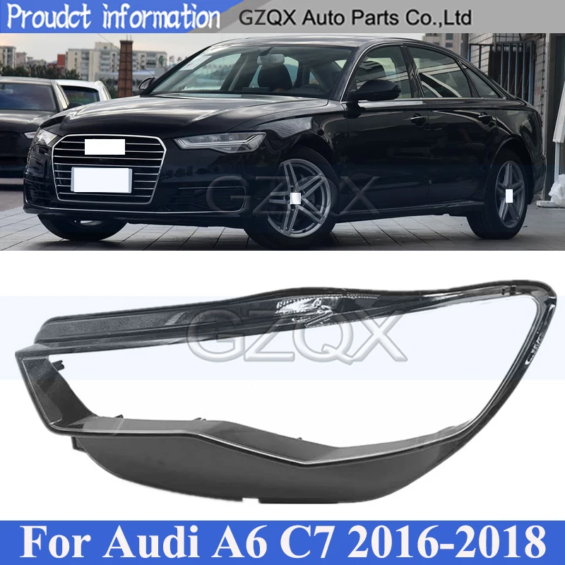 

CAPQX передний бампер, крышка фары, абажур для Audi A6 C7 2016-2018, крышка головного света, прозрачный абажур