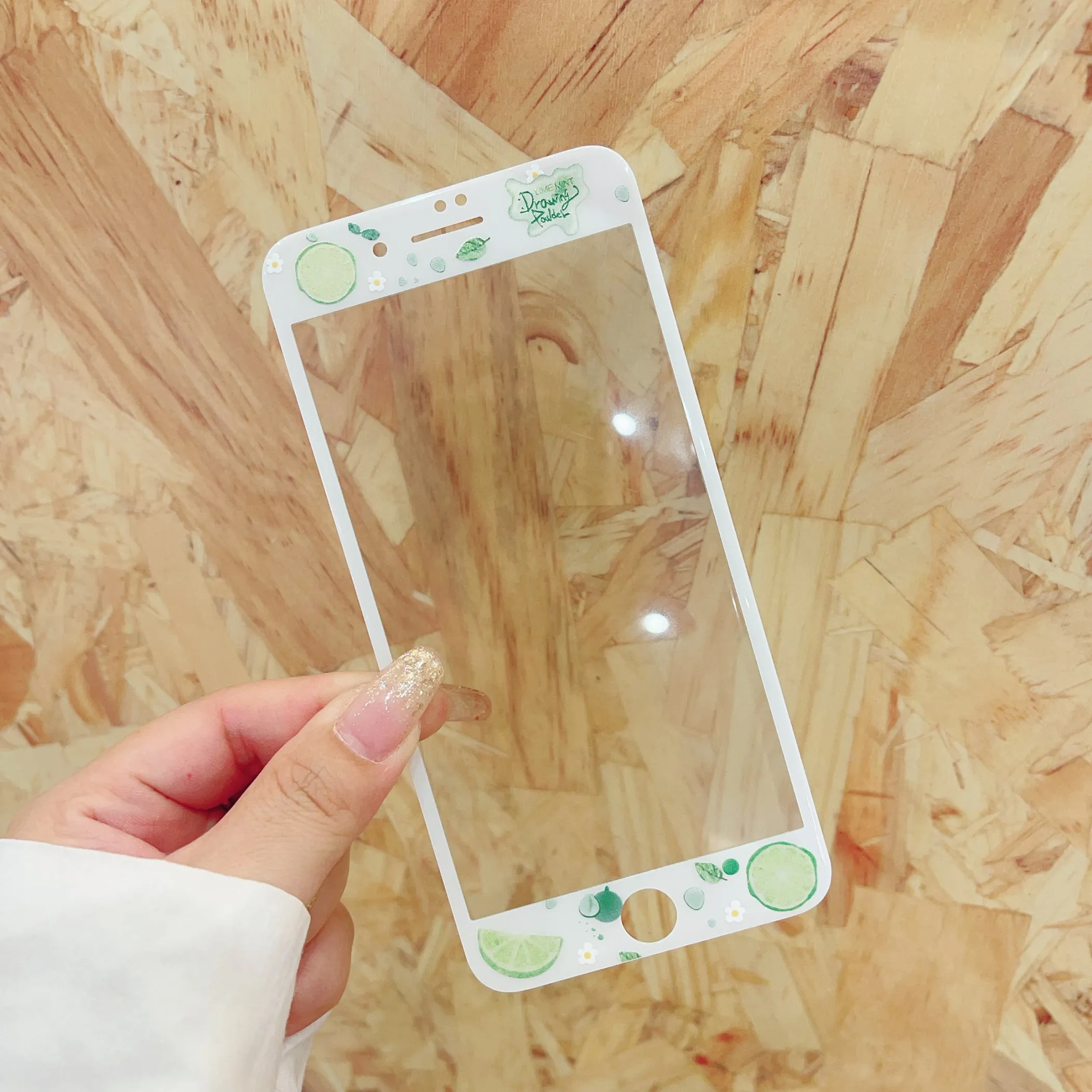 Flowers Fruit for iPhone 7 8 Full Cover Tempered Glass for iPhone 6 6s plus 7plus 8plus HD Screen Protector