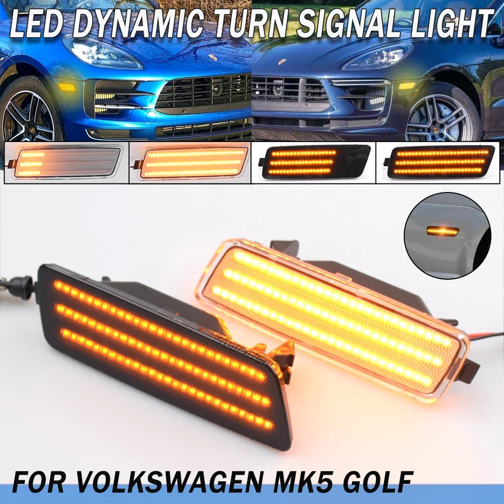 

Динамический указатель поворота, передний насос, боковой габаритный фонарь, набор ламп для VW MK6 Golf TDI MK5 Golf GTI Rabbit Jetta R32