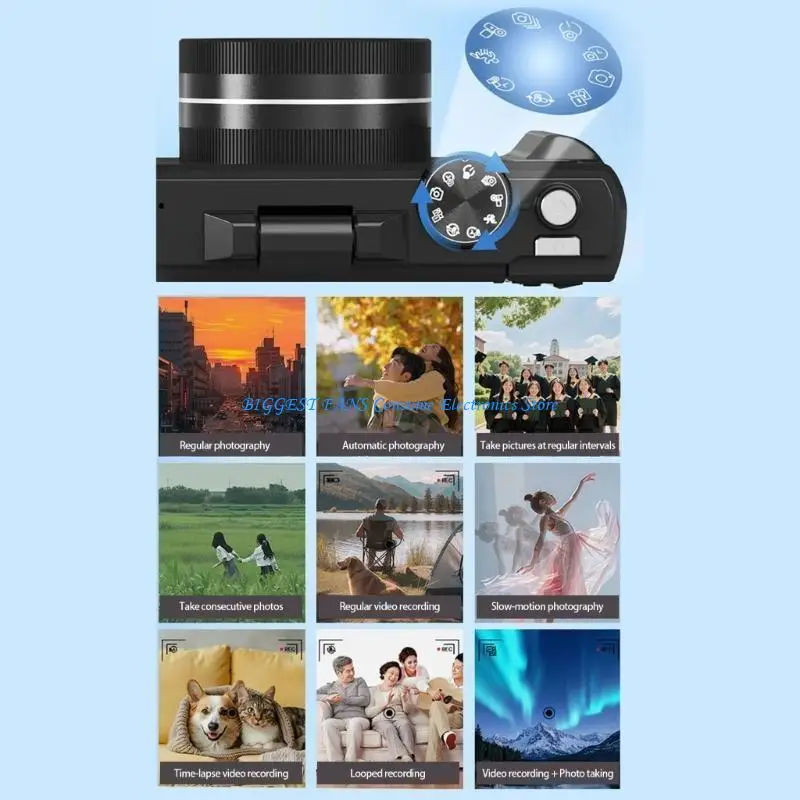 

Compactly Digital Camera With Builts In Light 5K Recording 3Inch IPS Display Auto Focusing For Selfies Vlog