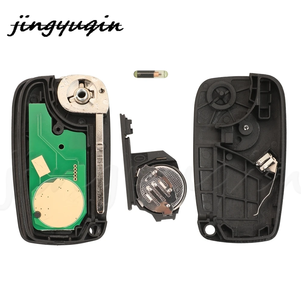 jingyuqin Flip Zdalny kluczyk samochodowy 433MHZ Megamos Crypto ID48 Do Fiat Ducato Citroen Przekaźnik Peugeot Boxer Lancia Z ostrzem SIP22