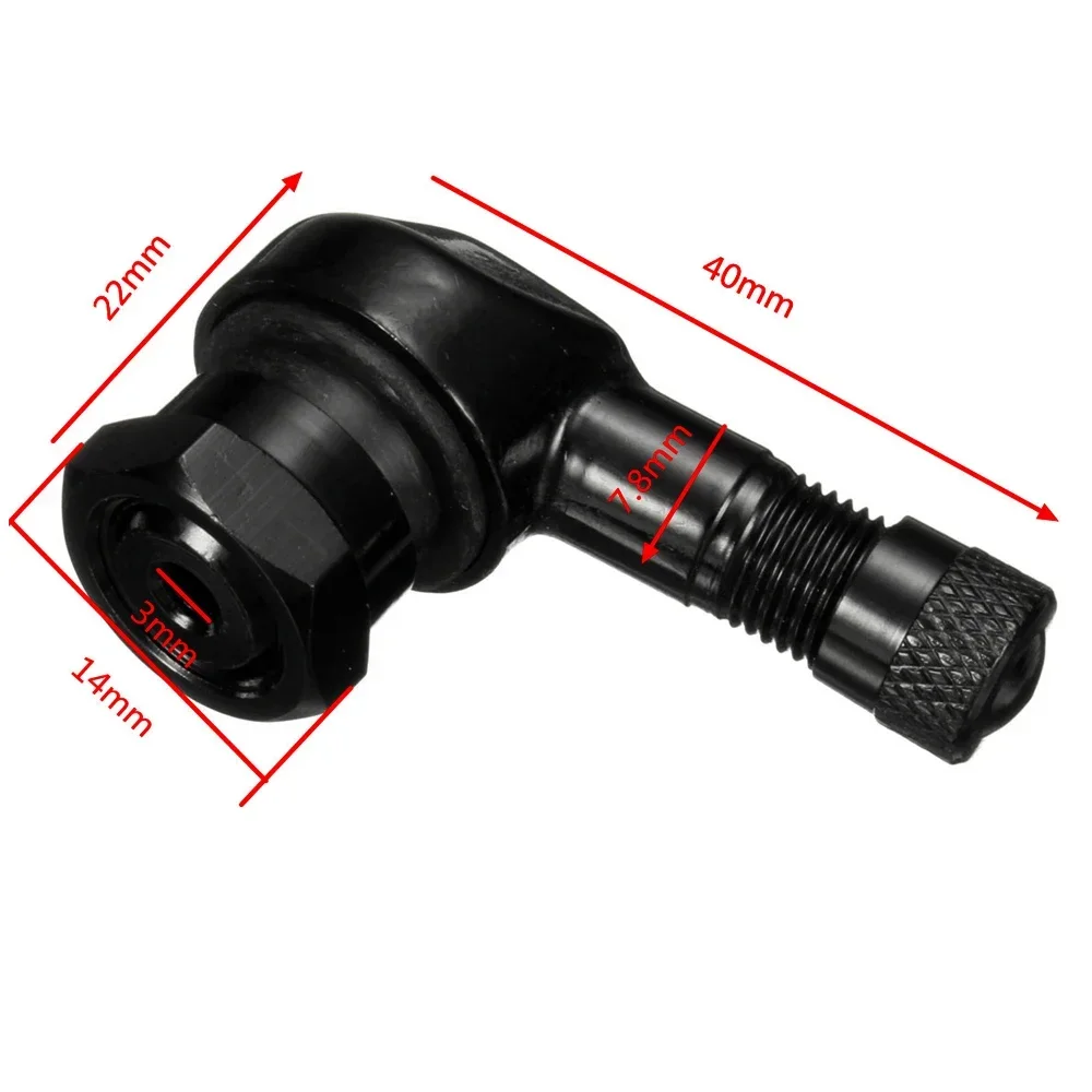 2Pcs 90 Degree CNC Motorcycle Tire Valve Stem Universal Aluminum Wheel Leak-proof Valve Stem with NCY TWPO Valve Caps