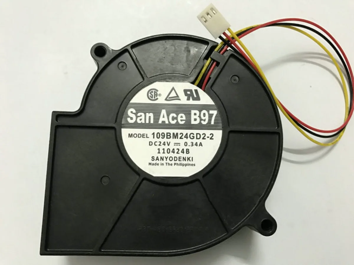 1PC 109BM24GD2-2 for SANYO Cooling Fan DC24V 0.34A 3pin Centrifugal New