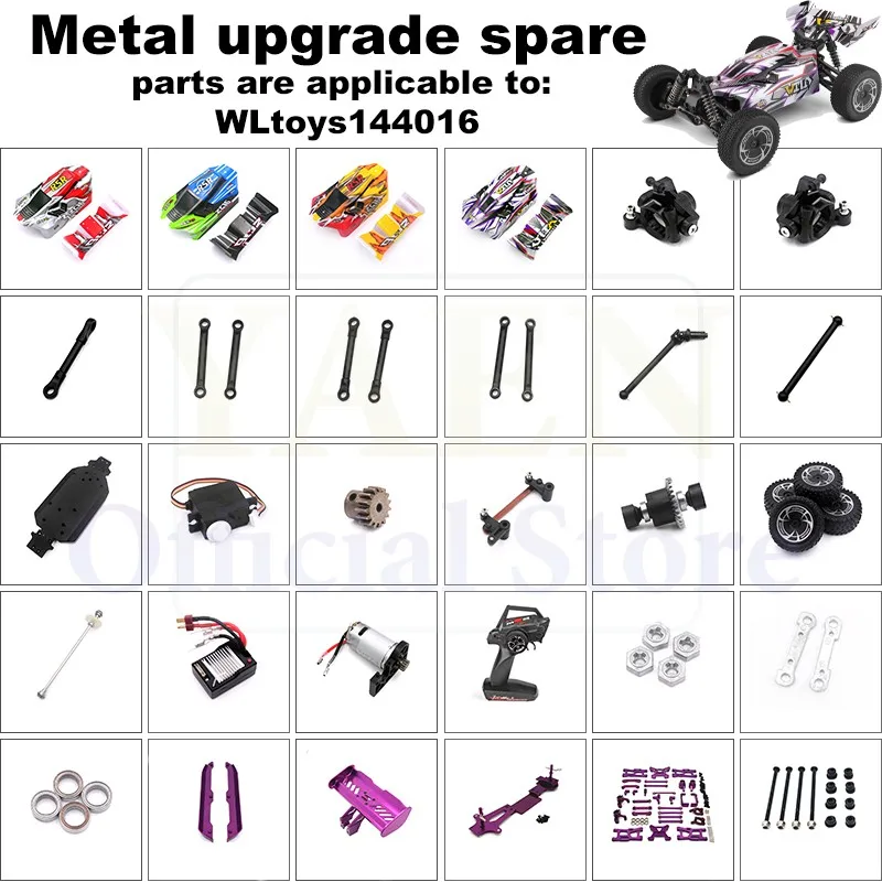 

WLtoys 1:14 Remote Control Car 144016 Off-road High-speed Car Original Factory Parts 144001 Universal Parts