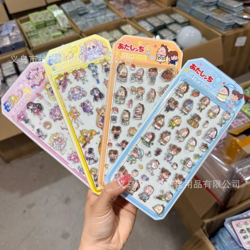 40pcs Japanese 3d Stereo Relief Stickers Cartoon Anime Pattern Diy Phone Case Journal Scrapbooking Decoration Stickers Wholesale