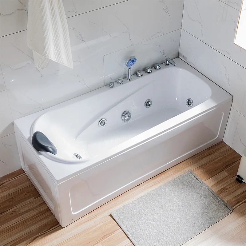 DSA small apartment household single independent rectangular adult constant temperature heating bathtub