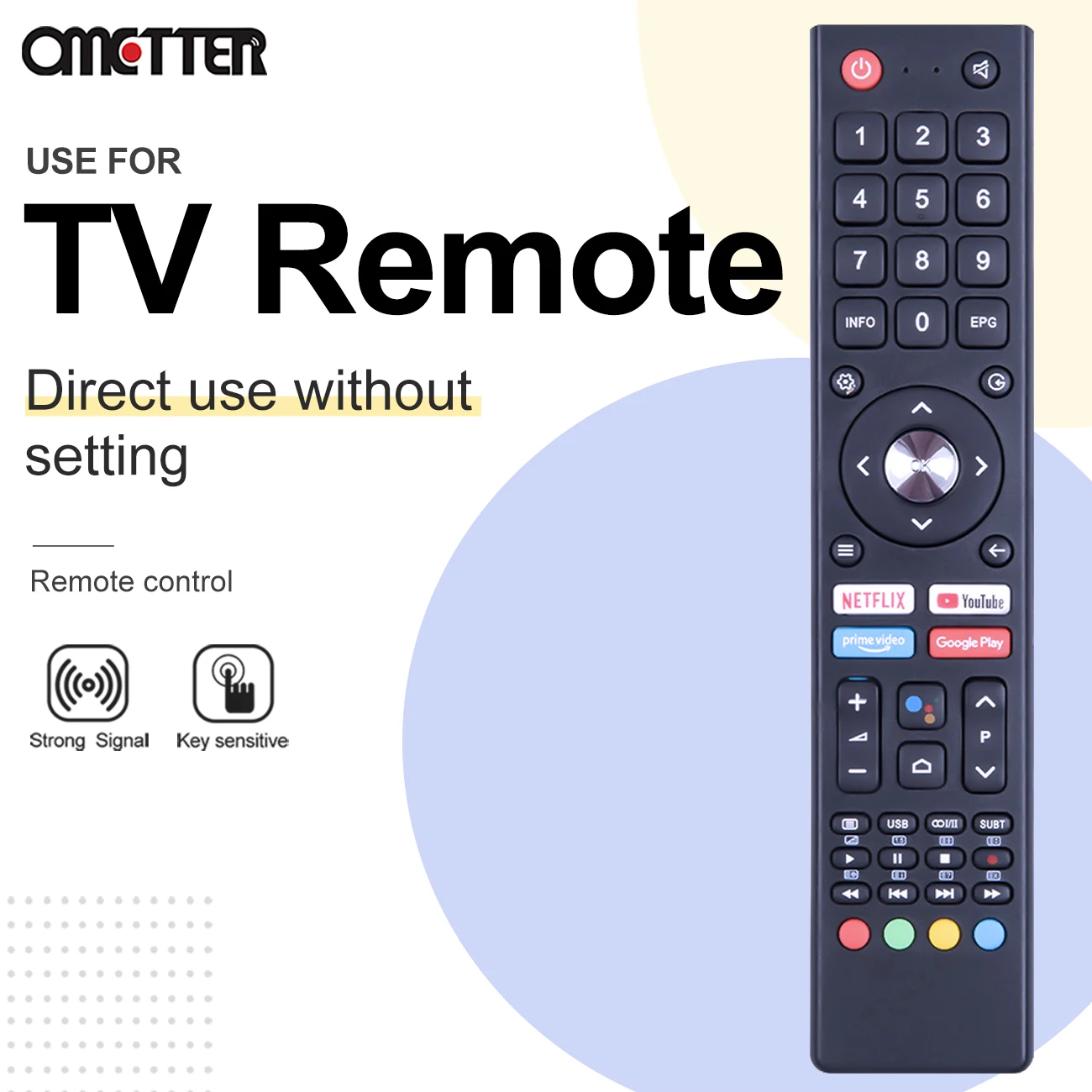 New for CHIQ TV Aiwa Remote Control GCBLTV02ADBBT Without Voice