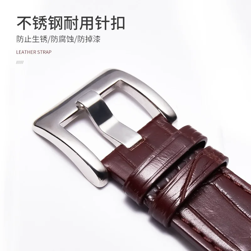 FUYIJIA Men Handmade Crocodile Skin Watchbands M-ONTBLANC 1858 Original Style Strap 20MM 22MM Pin Buckle Genuine Alligator Belt