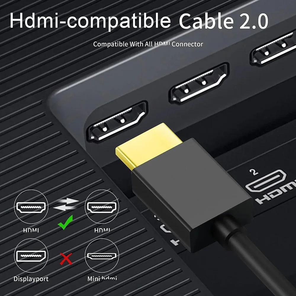 HD HDMI إلى HDMI-متوافق كابل 4K 60 هرتز HDMI-متوافق كابل محول محول للتلفزيون صندوق ماك بوك شاشة الكمبيوتر المحمول العارض
