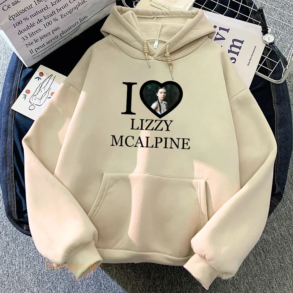 

Толстовка с капюшоном I LOVE Lizzy McAlpine, флисовая толстовка в стиле хип-хоп с графическим принтом и капюшоном, готическая одежда, модные пуловеры Ropa Mujer