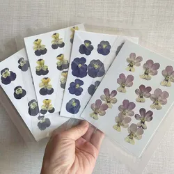 3CM/24PCS Real Natural Dried Pressed Pansy Flowers Petal, Dry Press Sweet Violet Flower DIY For Epoxy Resin, Invitation Card