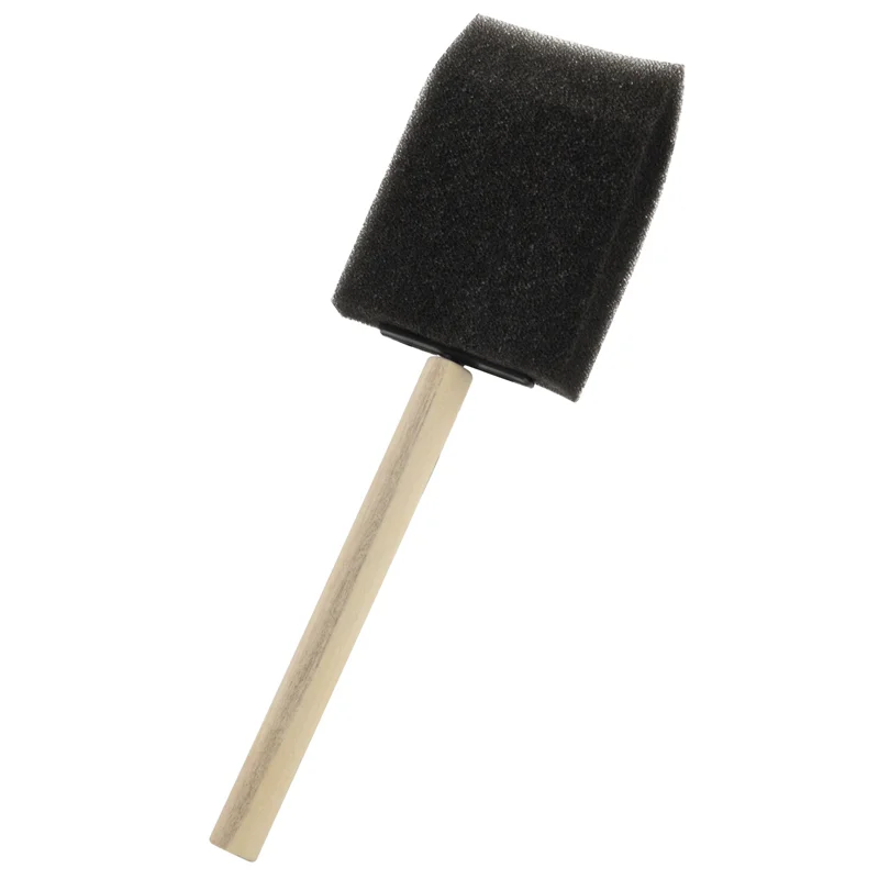 

THIVN-Пенопластовая кисть, губка для рисования, инструмент с ручками из твердой древесины, упаковка из 100 шт.